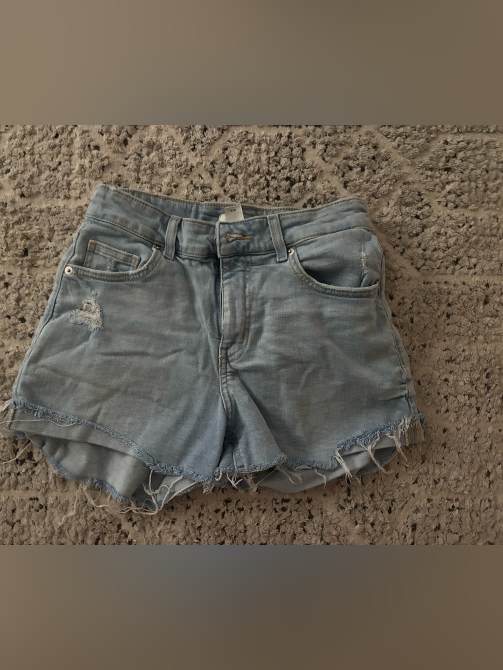 H&M Light Blue Distressed Denim Women’s Shorts